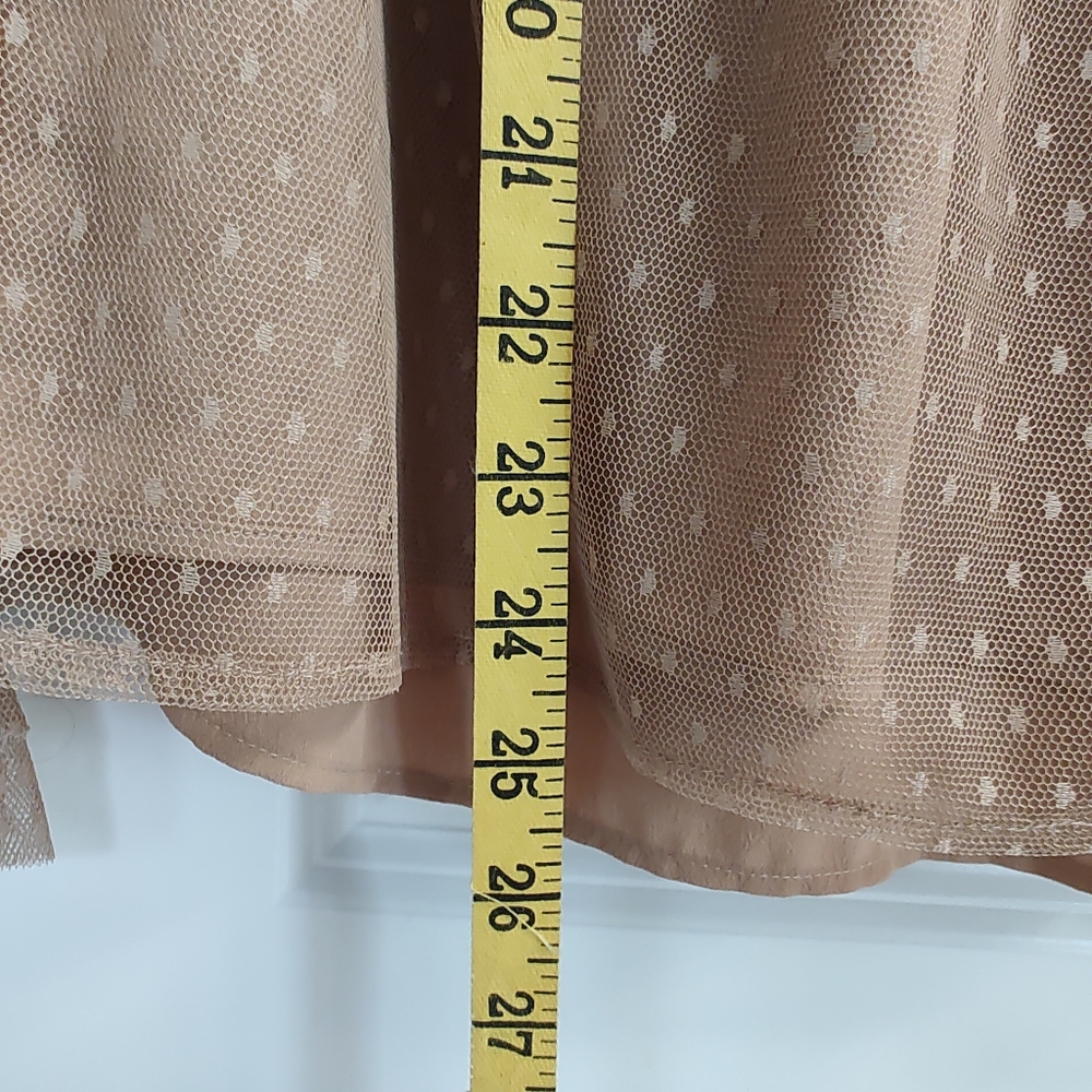 J. Crew Feminine Tan Poke A Dot Shear Tull S Long Sleeve Top - Picture 17 of 17